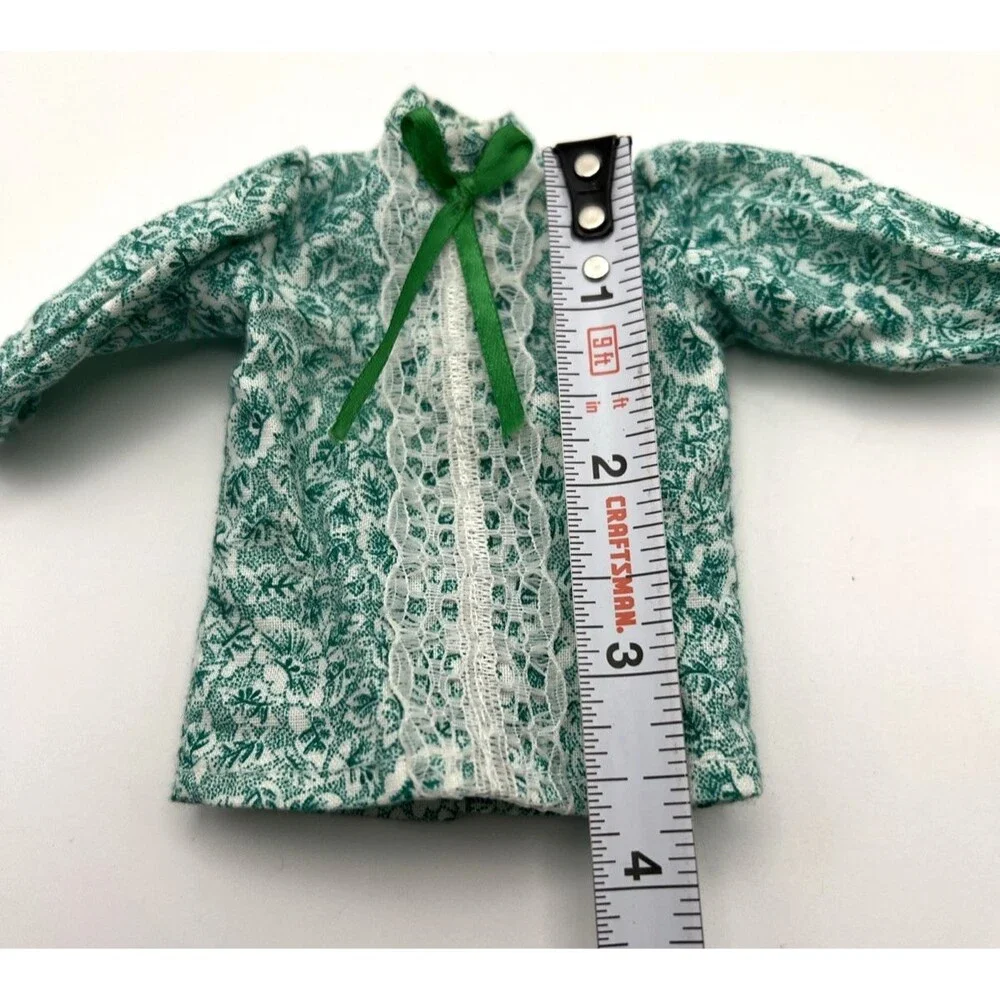 Barbie 1960's Teal Pajamas W/White Lace Trim and Blue Robe/Housecoat